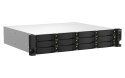 Qnap TS-1264U-RP-8G, 2U, 12 x 2.5"/3.5" SATA, Intel Celeron N5095 4C/4T, 8 GB DDR4 onboard not expandable, 2 x 2.5GbE, Redundant