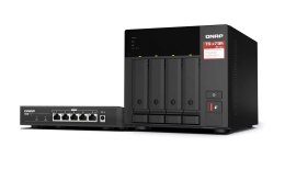 Zestaw Qnap TS-473A-SW5T (TS-473A-8G + switch QSW-1105-5T 5x2.5GbE), Tower, 3.5