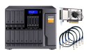 Qnap TL-D1600S Expansion unit, Tower, 16x 2.5/3.5" SATA, with a QXP-1600eS PCIe SATA host card and 4 SFF-8088 to SFF-8644 SAS/SA