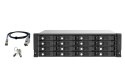 Qnap TL-R1620Sep-RP Expansion. 3U rackmount, 16x SAS 2.5"/3.5" SAS/SATA, 4 x SFF-8644 Mini-SAS HD ports, redundant PSU, without 